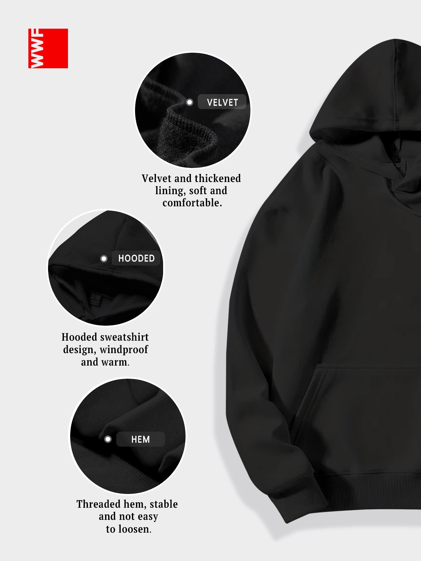 1pc Hussle BLK Graphic Hoodie for Men and Women - Cotton Blend Street Style Pullover with Drawstring, Long Sleeve, Kangaroo Pocket - Digital Heat Transfer Portrait Design, Regular Fit Hooded Sweatshirt for Casual Daily Wear