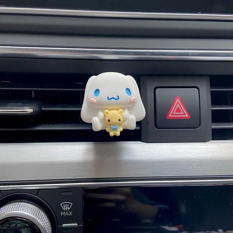 Hello Kitty Car Air Vent Clip-Ons, Cute Kawaii Aromatherapy Fragrance Decoration, Plastic Car Accessory for Fresh Scent - Set of Assorted Designs