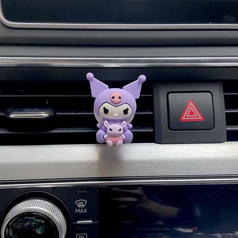 Hello Kitty Car Air Vent Clip-Ons, Cute Kawaii Aromatherapy Fragrance Decoration, Plastic Car Accessory for Fresh Scent - Set of Assorted Designs