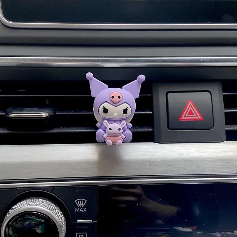 Hello Kitty Car Air Vent Clip-Ons, Cute Kawaii Aromatherapy Fragrance Decoration, Plastic Car Accessory for Fresh Scent - Set of Assorted Designs
