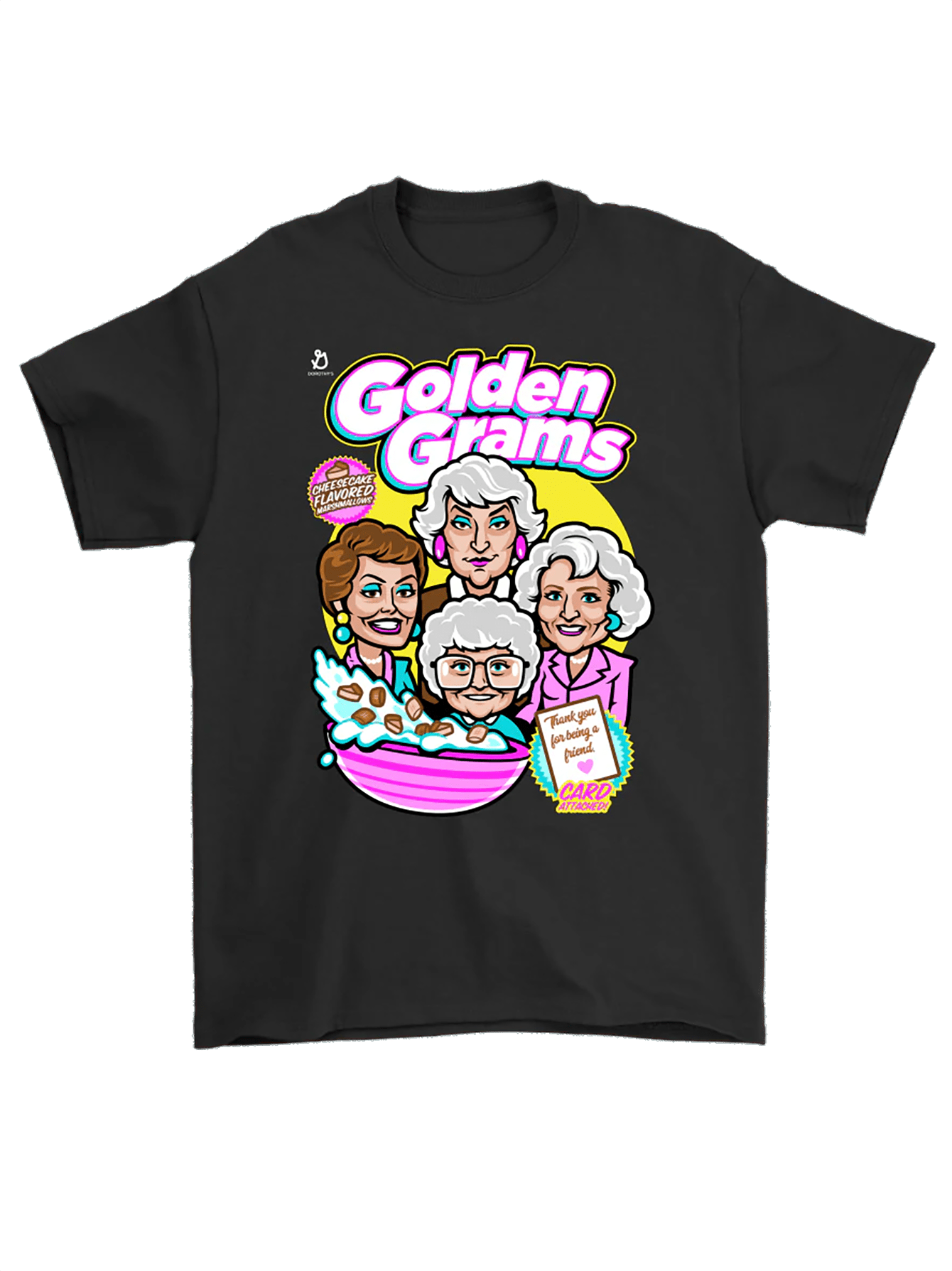 Golden Grams, Casual Unisex Short Sleeve Tee Tops, Youth & Adult Black T Shirt, Halloween Gift, Christmas Gift