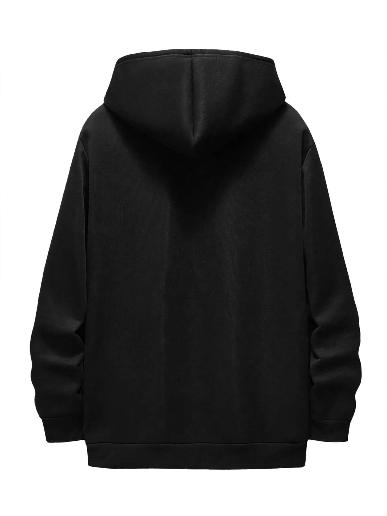 Classic Print Cozy Horror Friends Pullover Hoodie, Long Sleeve Casual Crew Neck Get A Man That Will Chase After You