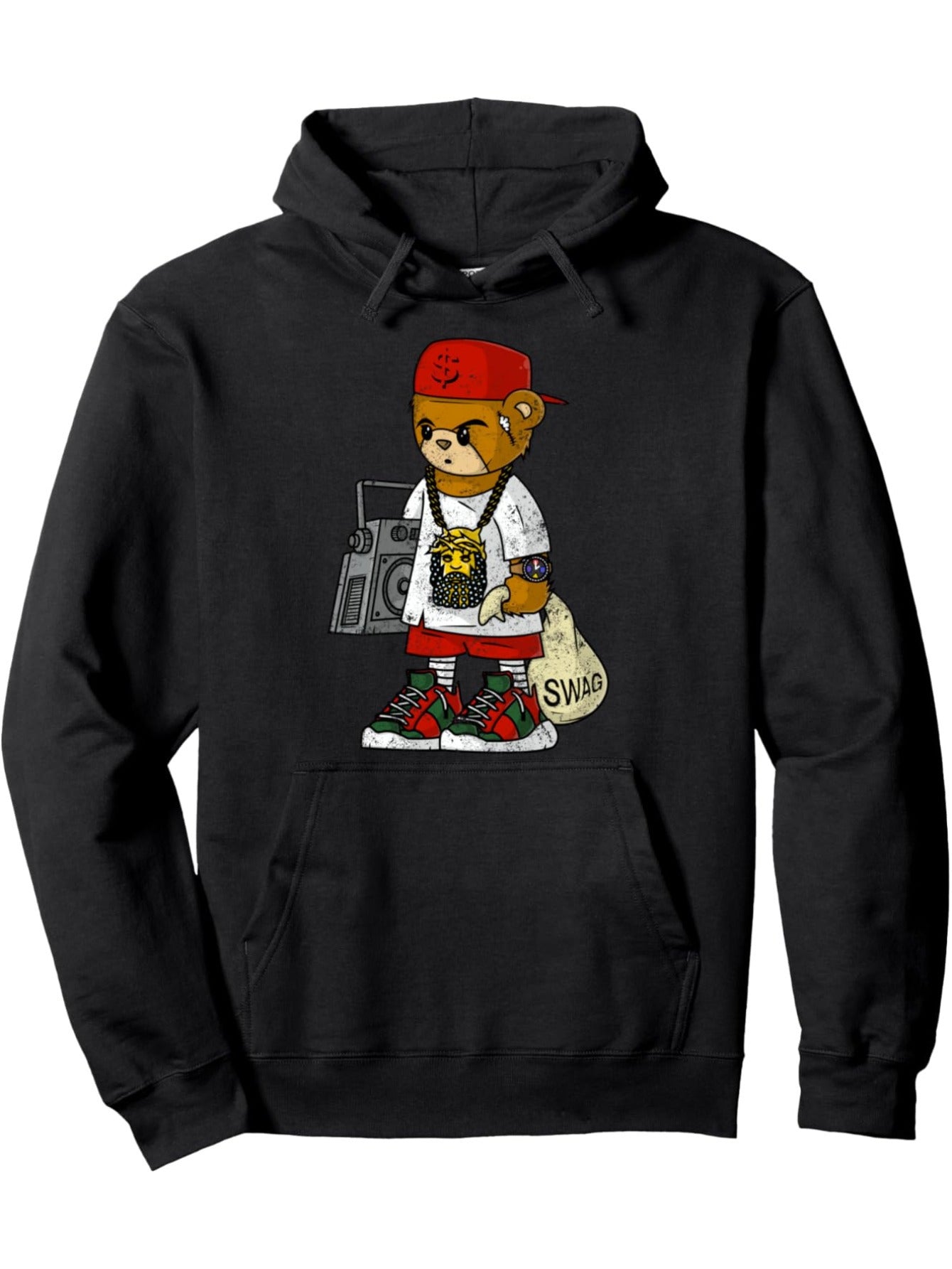 Men's Hip Hop Rap Music-Inspired Hoodie - Comfortable Cotton Blend, Drawstring, Geometric Design with Pockets for Casual Wear