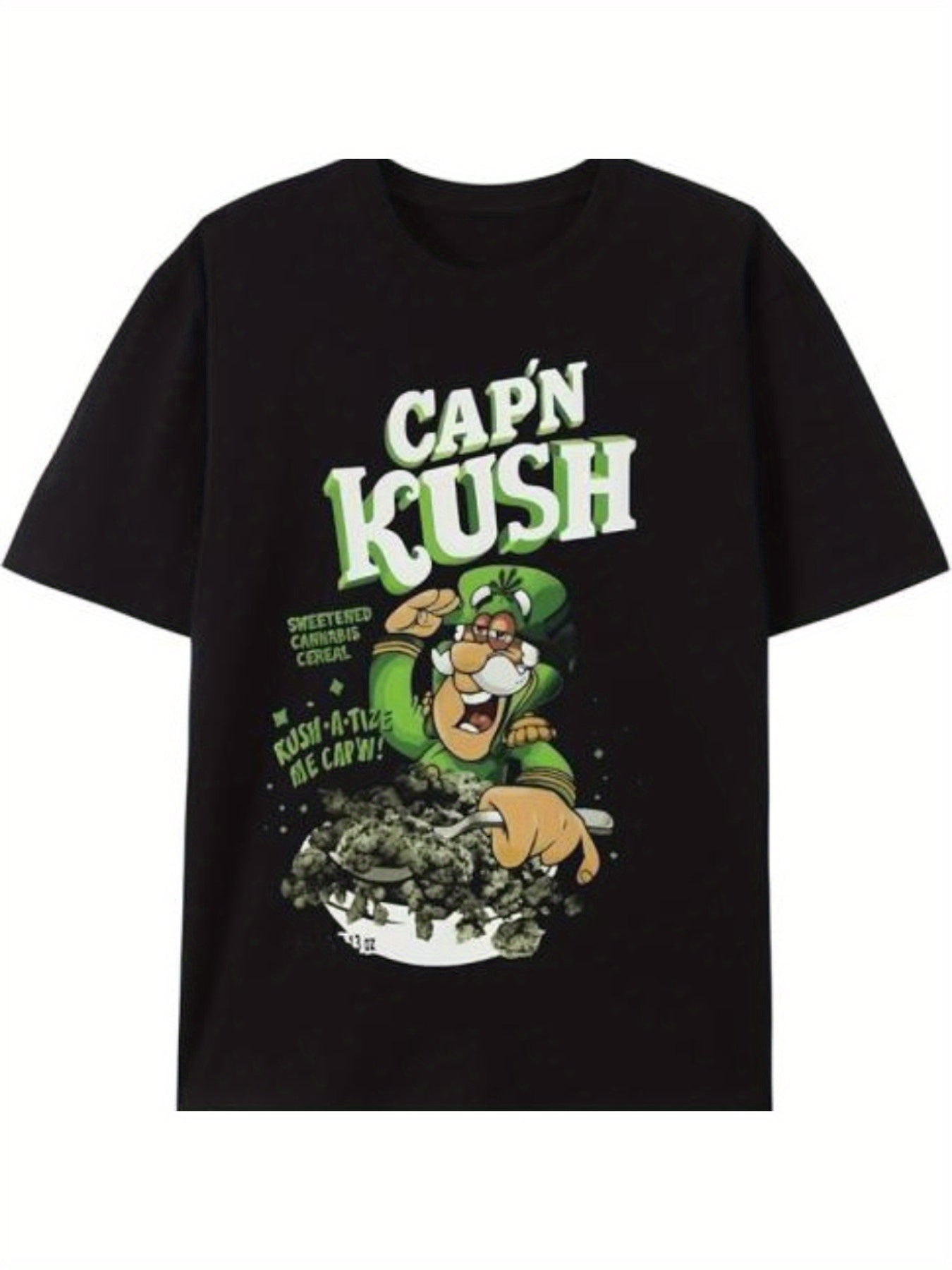CAPN KUSH Green Character Men‘s black T-Shirt
