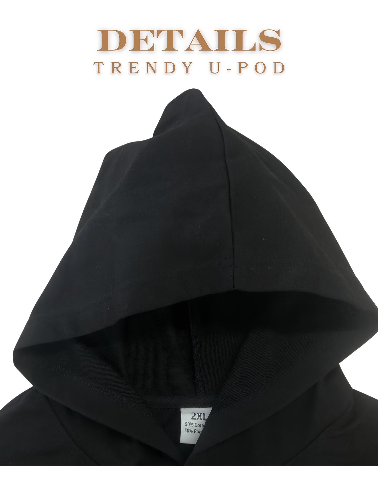 Print in USA Long Sleeve Hooded Sweatshirt, Good Buds Stick Together Trendy Hoodie, Cool Pullover Kangaroo Pocket Without Drawstring for Men and Teens, Best Gifts for Family with Fast Delivery