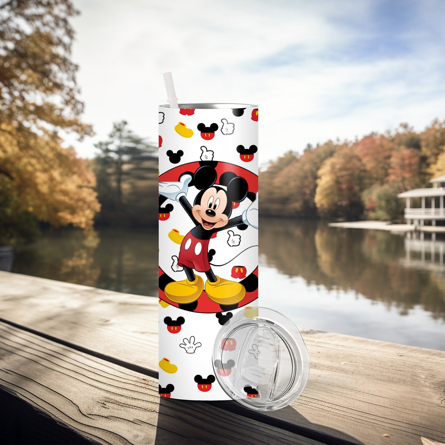 Disney 20oz Stainless Steel Tumbler with Straw, Insulated Water Bottle Featuring Cartoon Characters, BPS Free, Hand Wash Only, Ideal for Home, Office, and Travel Use - Perfect for Christmas and Thanksgiving Gifts
