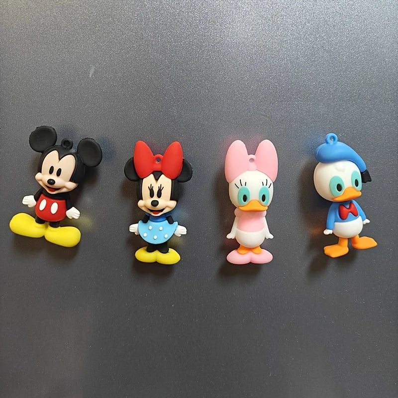 Brighten up your space with this enchanting set of 4 Disney 3D Magnets featuring beloved classic characters: Mickey Mouse, Minnie Mouse, Donald Duck, and Daisy Duck!