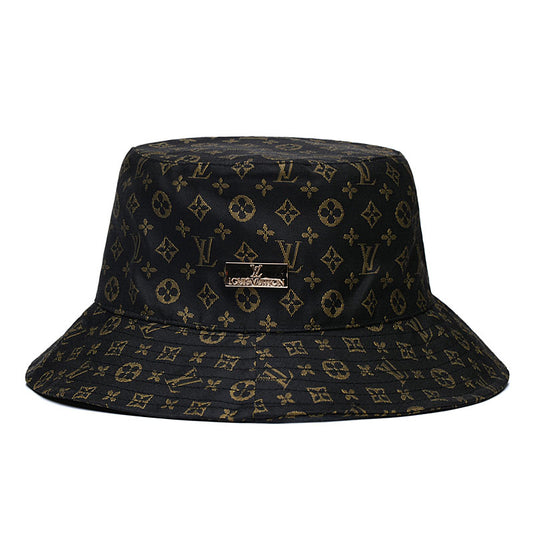 🖤 Louis Vuitton Monogram Bucket Hat – Black & Gold Luxe Edition