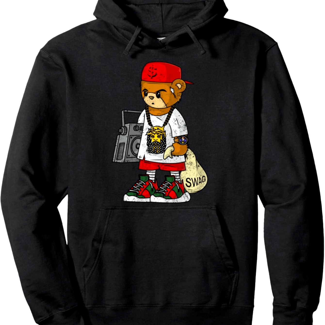 Men's Hip Hop Rap Music-Inspired Hoodie - Comfortable Cotton Blend, Drawstring, Geometric Design with Pockets for Casual Wear