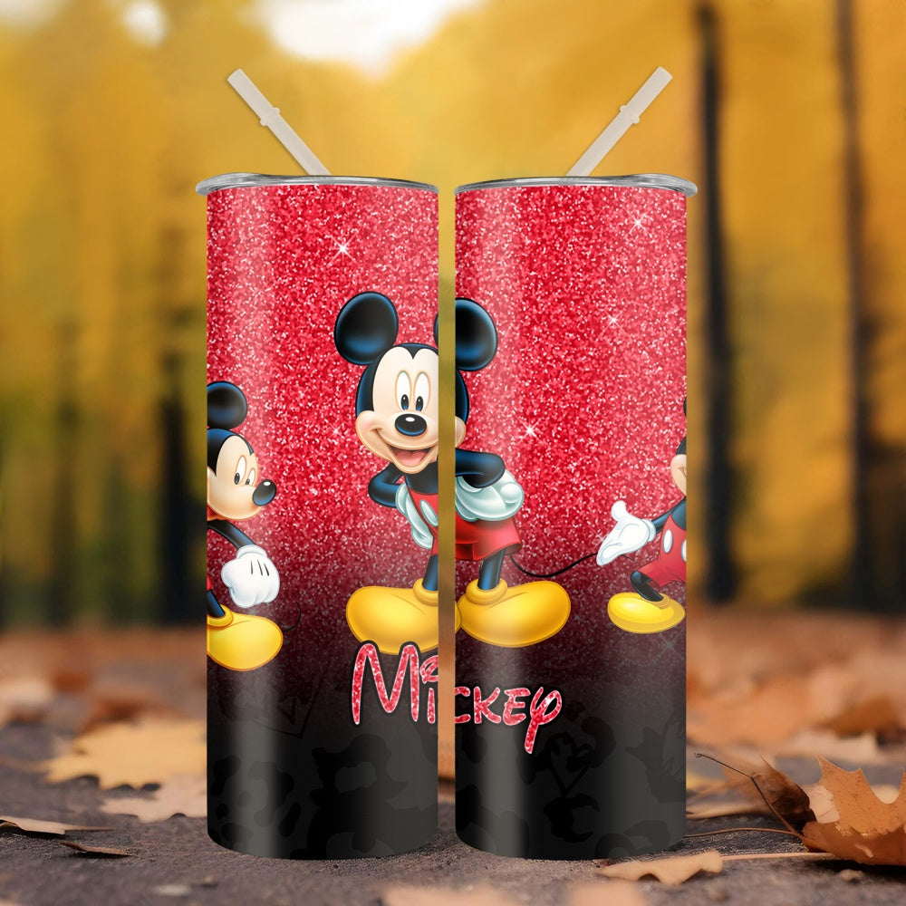 Mickey Mouse 20oz Stainless Steel Insulated Tumbler with Straw - Perfect for Fitness, Travel & Everyday Use, Cartoon Character Design, Home Use