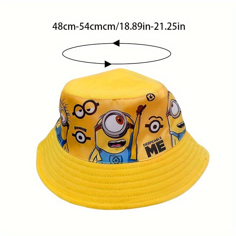 Minions Cute Cartoon Bucket Hat - Lightweight,, Perfect for Travel & Beach Parties, Sun Protection Essential