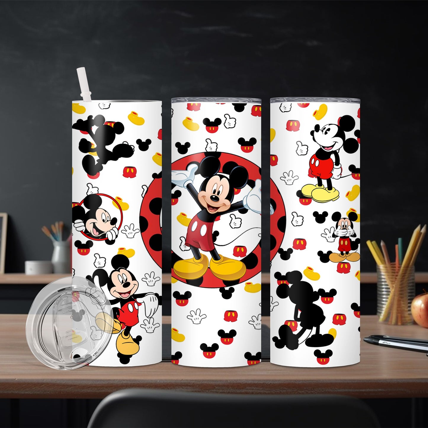 Disney 20oz Stainless Steel Tumbler with Straw, Insulated Water Bottle Featuring Cartoon Characters, BPS Free, Hand Wash Only, Ideal for Home, Office, and Travel Use - Perfect for Christmas and Thanksgiving Gifts