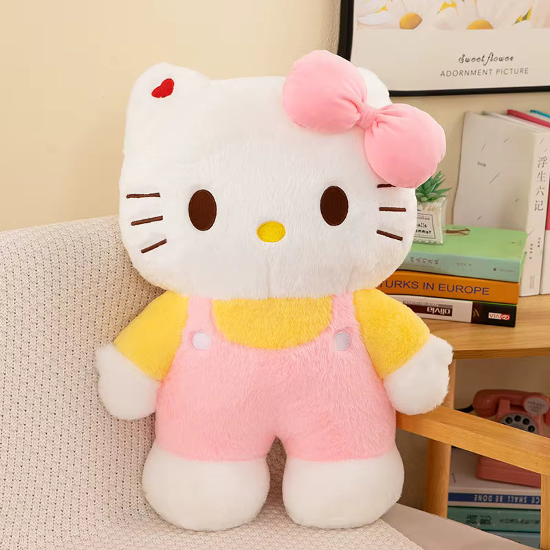Hello Kitty Plush Stuffed Animal – Classic Blue Overalls