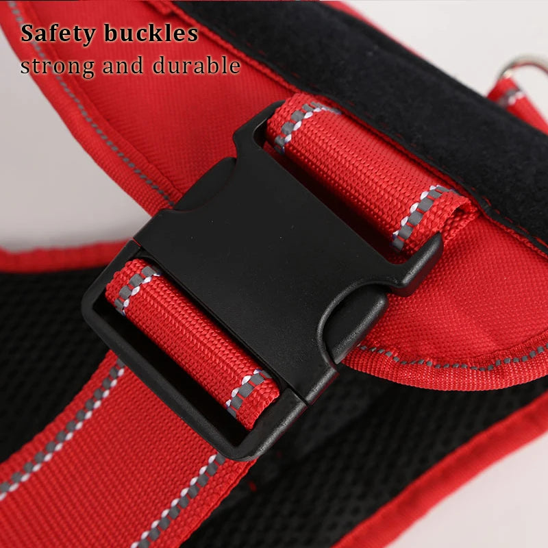 Nylon Dog Harness Personalized Reflective Pet K9 Harness For Small Medium Large Dogs Breathable Mesh Pad Dog Harness No Pull