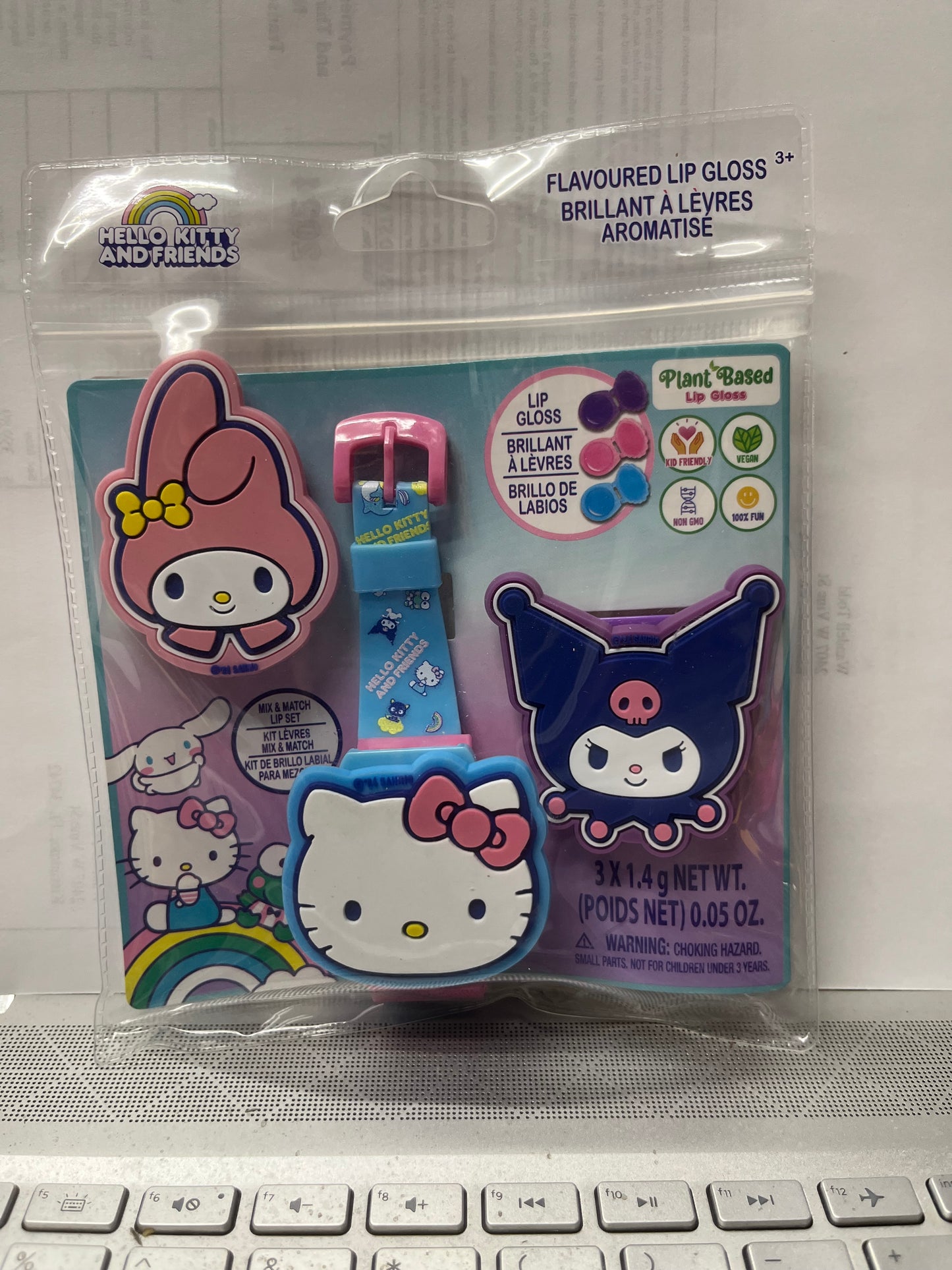 Hello Kitty and Friends Plant-Based Lip Gloss Trio – Cute, Fun, and Eco-Friendly!