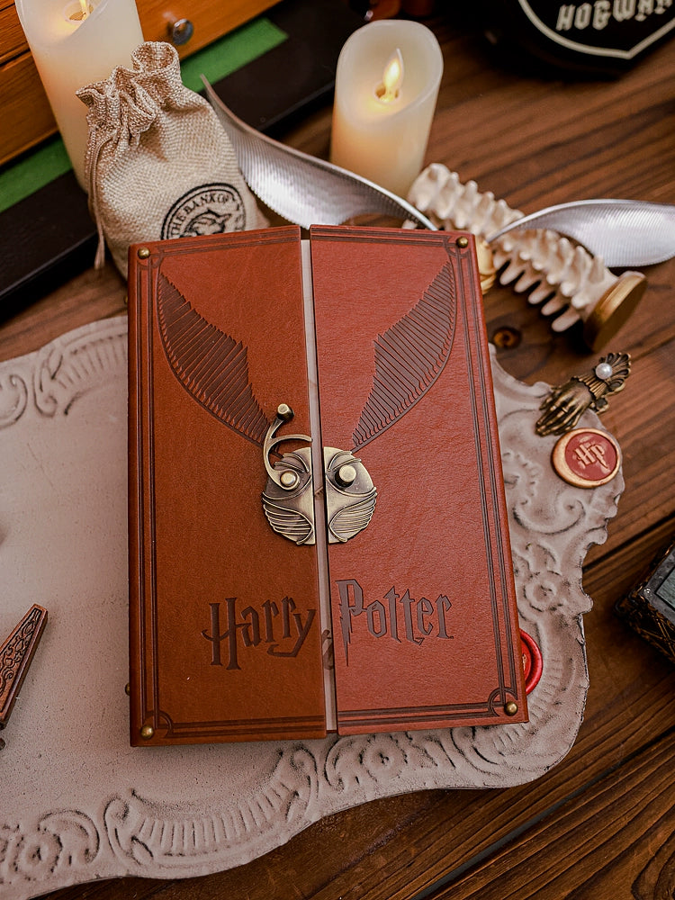 Harry Potter Hard Leather Hinge Thread-Mounted Diary