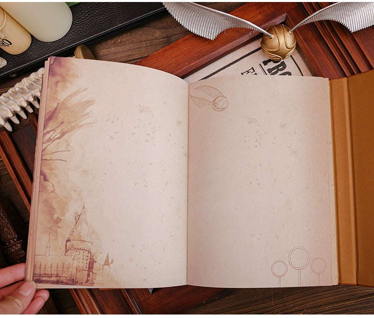 Harry Potter Hard Leather Hinge Thread-Mounted Diary