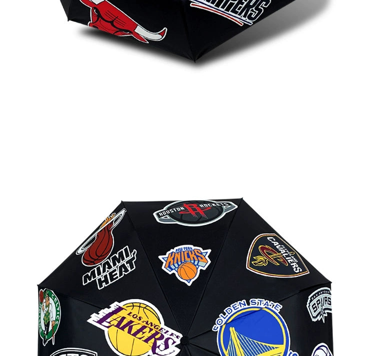 Umbrella Automatic Boys Rain Dual-Use Female Foldable Sun Umbrella Sun Protection UV Protection Student NBA