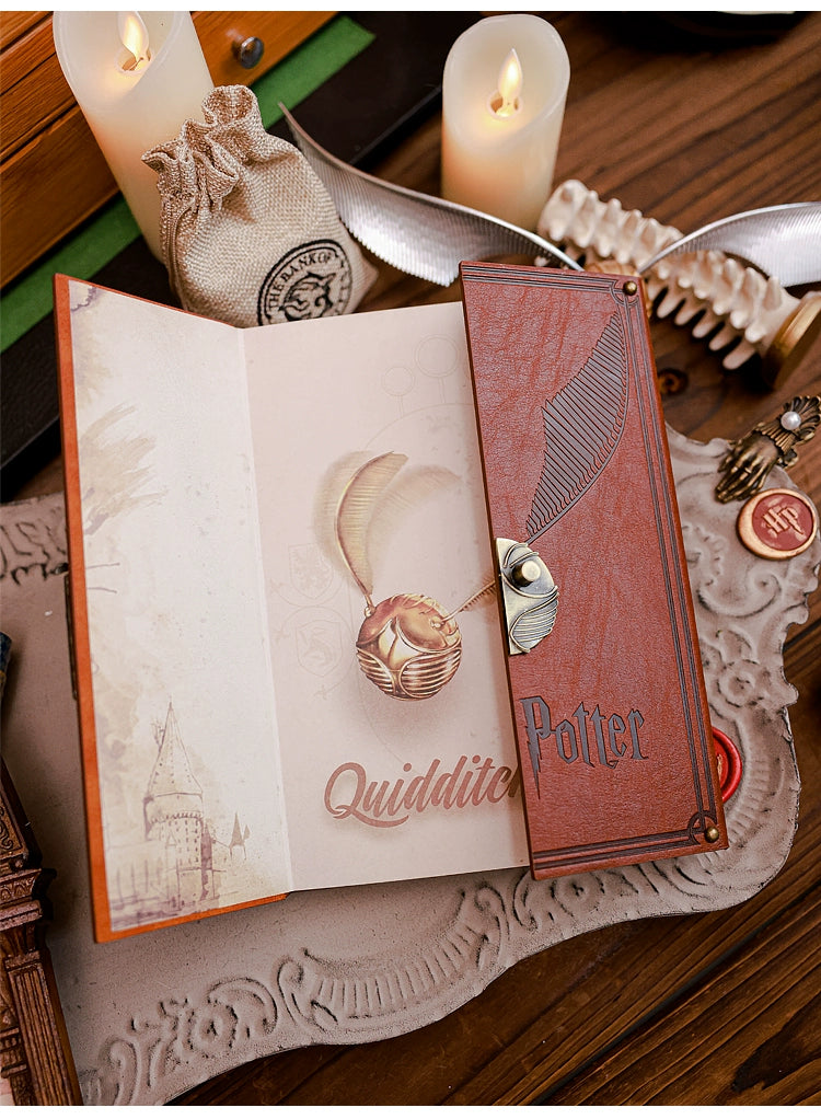 Harry Potter Hard Leather Hinge Thread-Mounted Diary