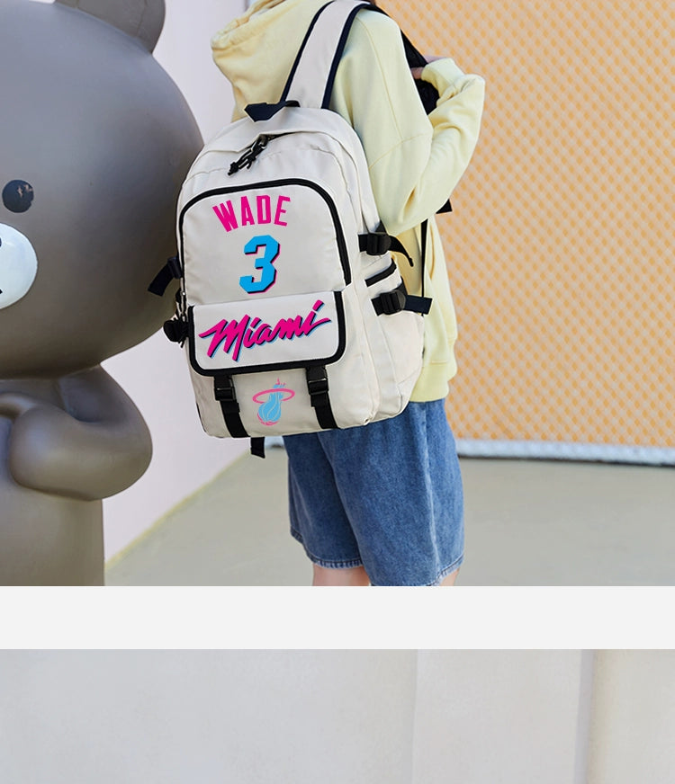 NBA Joint Name New Arrival Large Capacity Schoolbag Boys Primary School Students Kids Niche Style Kobe Star James Men's Lightweight