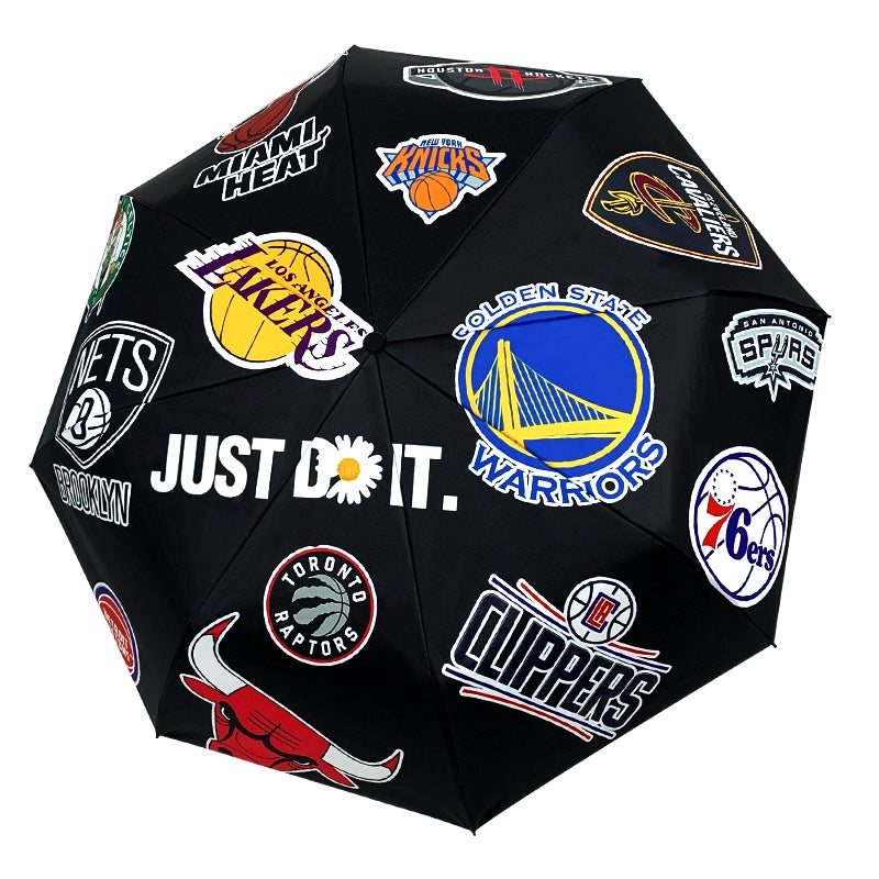 Umbrella Automatic Boys Rain Dual-Use Female Foldable Sun Umbrella Sun Protection UV Protection Student NBA
