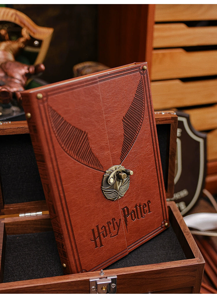 Harry Potter Hard Leather Hinge Thread-Mounted Diary