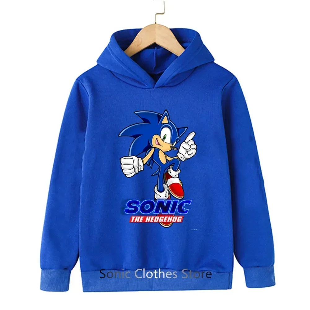 Sonic Hoodies Kids Cartoon Sonic Print.