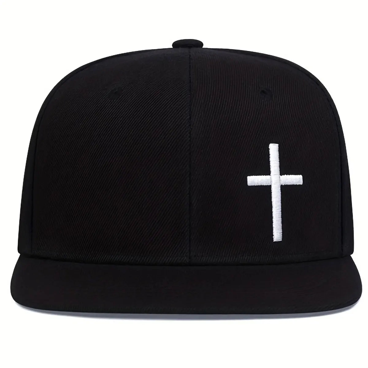 Men's one-piece unisex hat with cross embroidery, suitable for hip hop style, adjustable for outdoor use, provides sun protection, ideal for leisure activities in spring and autumn, travel, tourism, and beach vacations.