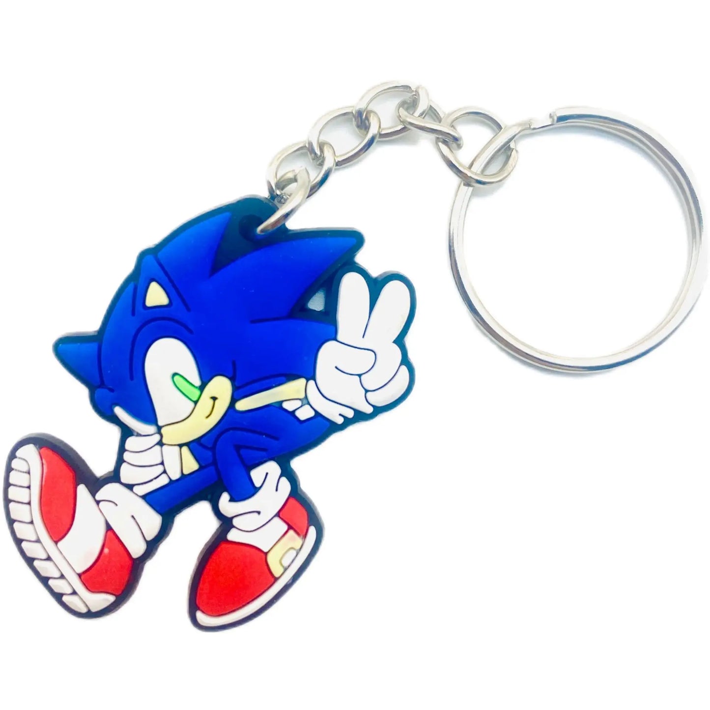 New Sonic The Hedgehog Key Chain Pendant Key Chain Hangings Pvc Japanese Anime Key Ring Schoolbag Decoration