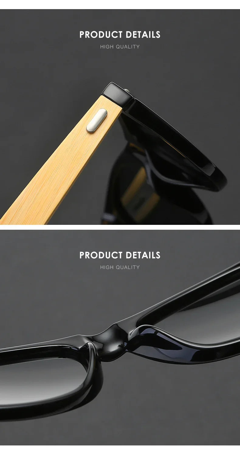 Men's Ultraviolet Sunglasses Classic Driving Riding UV400 Sports Sun Glasses Eyewear Wooden Bamboo Eyeglasses