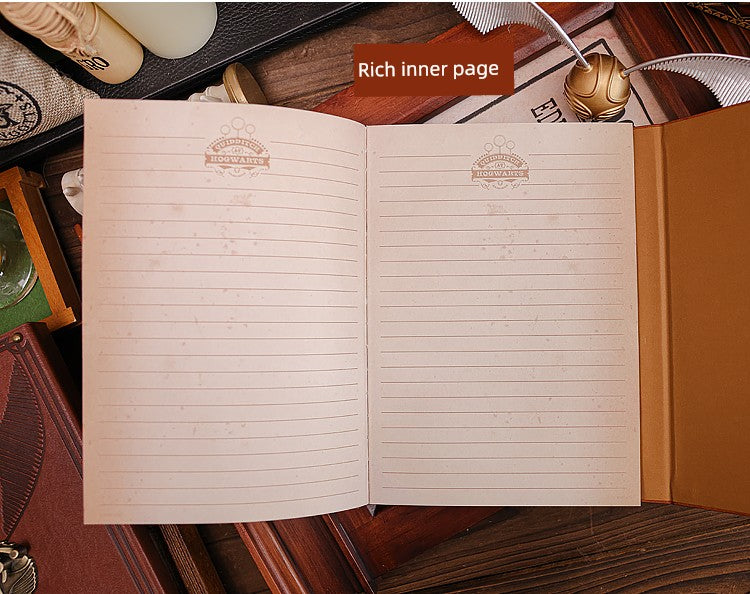 Harry Potter Hard Leather Hinge Thread-Mounted Diary