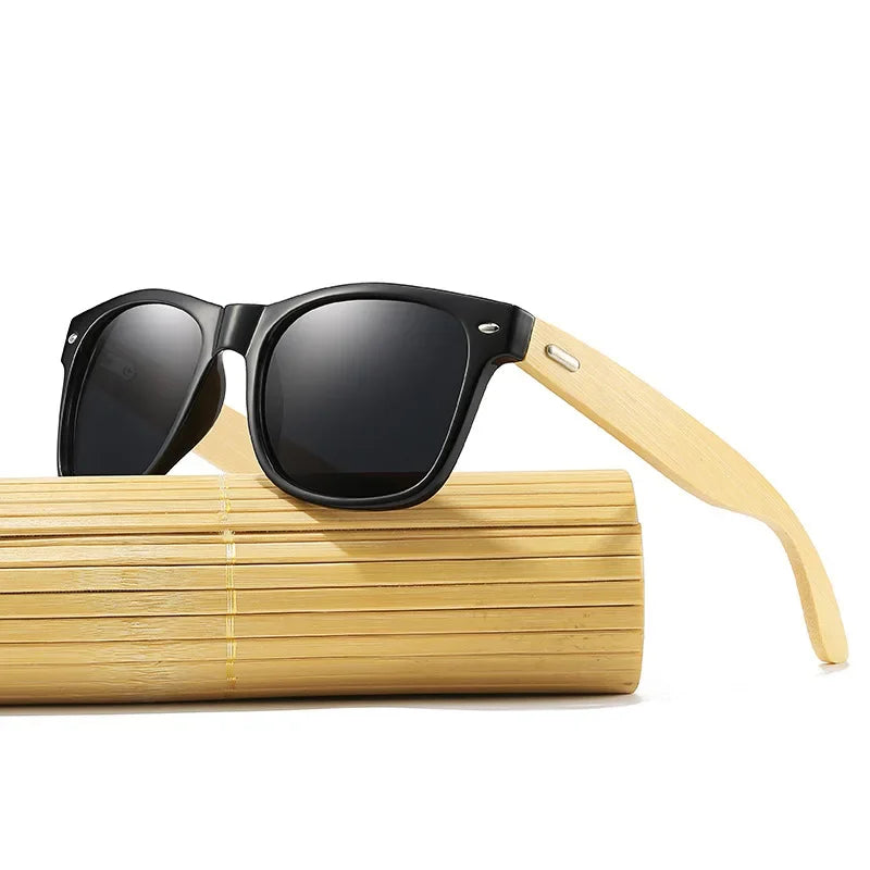 Men's Ultraviolet Sunglasses Classic Driving Riding UV400 Sports Sun Glasses Eyewear Wooden Bamboo Eyeglasses