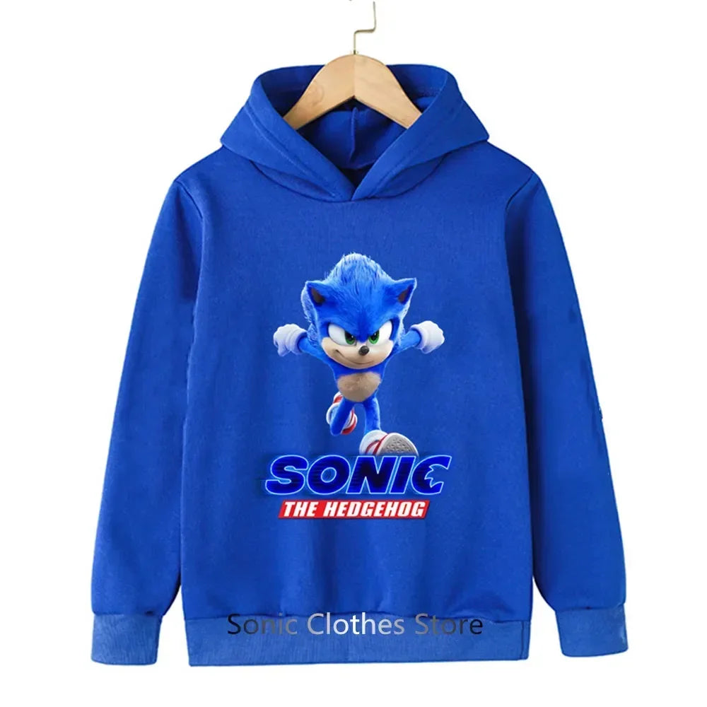 Sonic Hoodies Kids Cartoon Sonic Print.