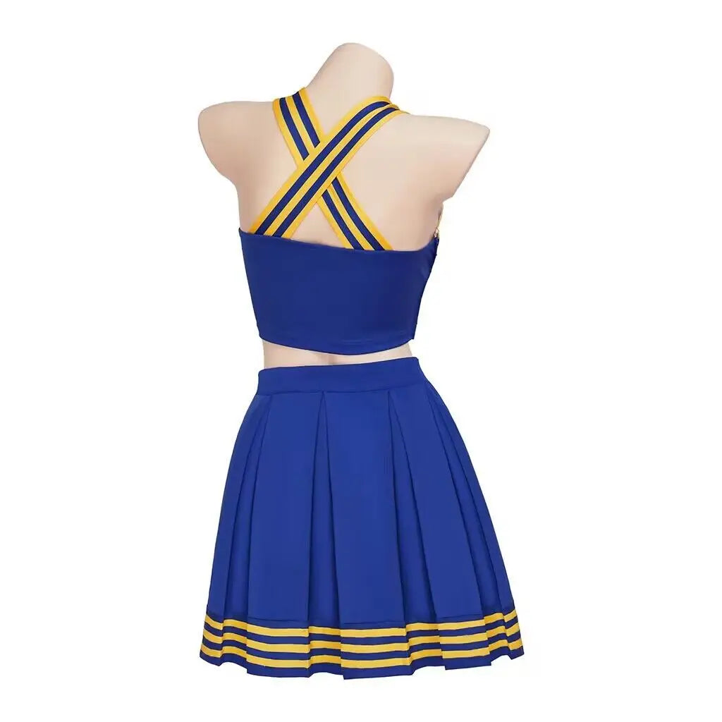 Taylor Swift Cheerleader Uniform Costumes Blue White Dance Cheerleading