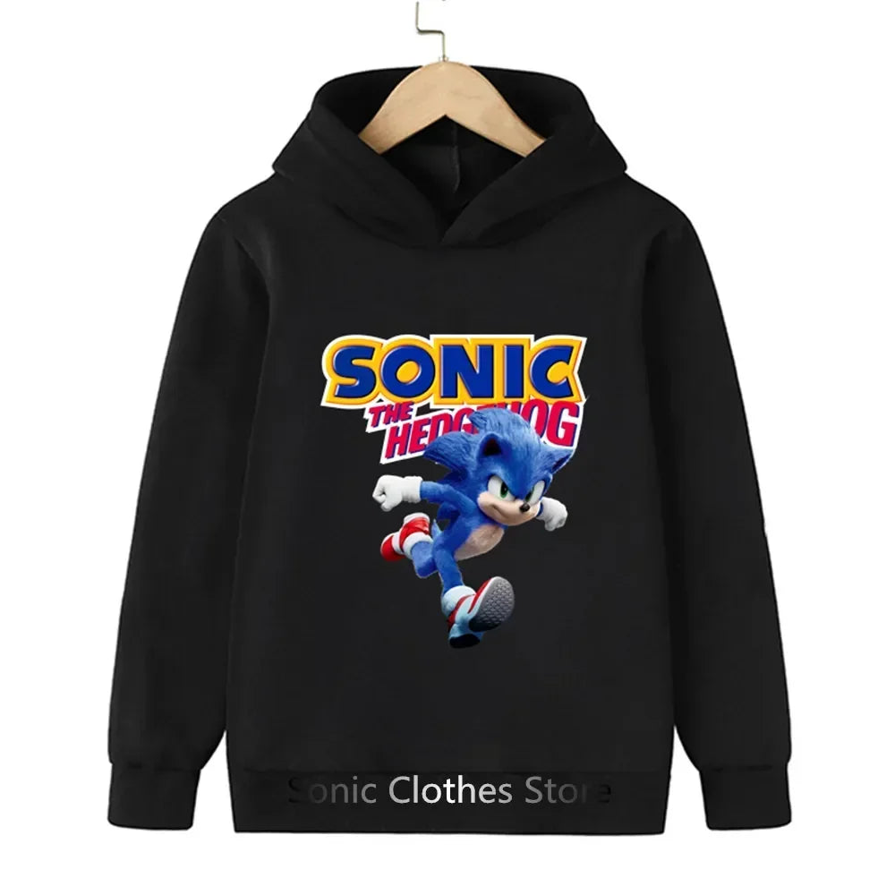 Sonic Hoodies Kids Cartoon Sonic Print.