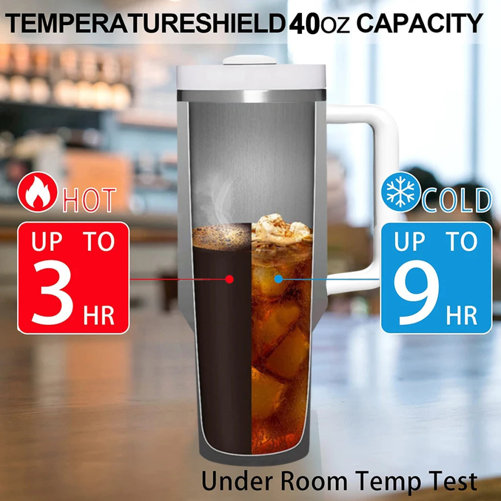 SpongeBob 40 oz Tumbler with Handle and Straw Lid Stainless Steel Insulated Tumblers Travel