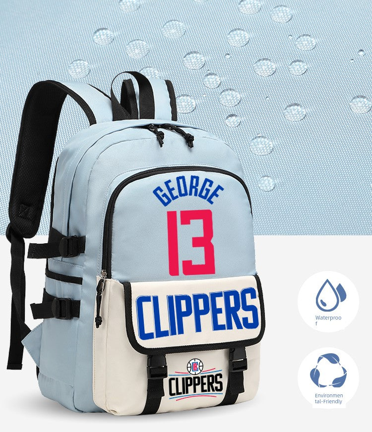 NBA Joint Name New Arrival Large Capacity Schoolbag Boys Primary School Students Kids Niche Style Kobe Star James Men's Lightweight