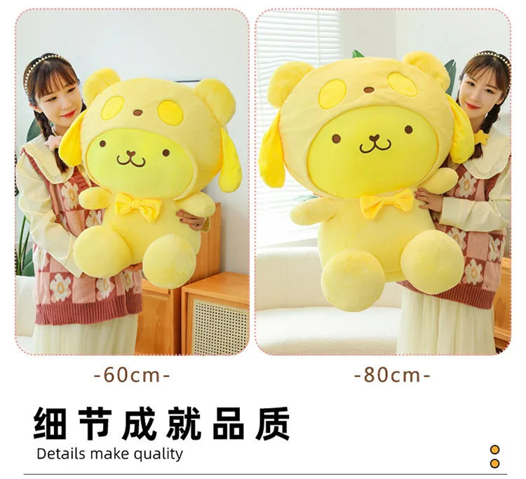 35/45cm Cute Cinnamoroll Toys Pudding Dog Plush Doll Gives Friend and Child Birthday Gift Pillow for Kids
