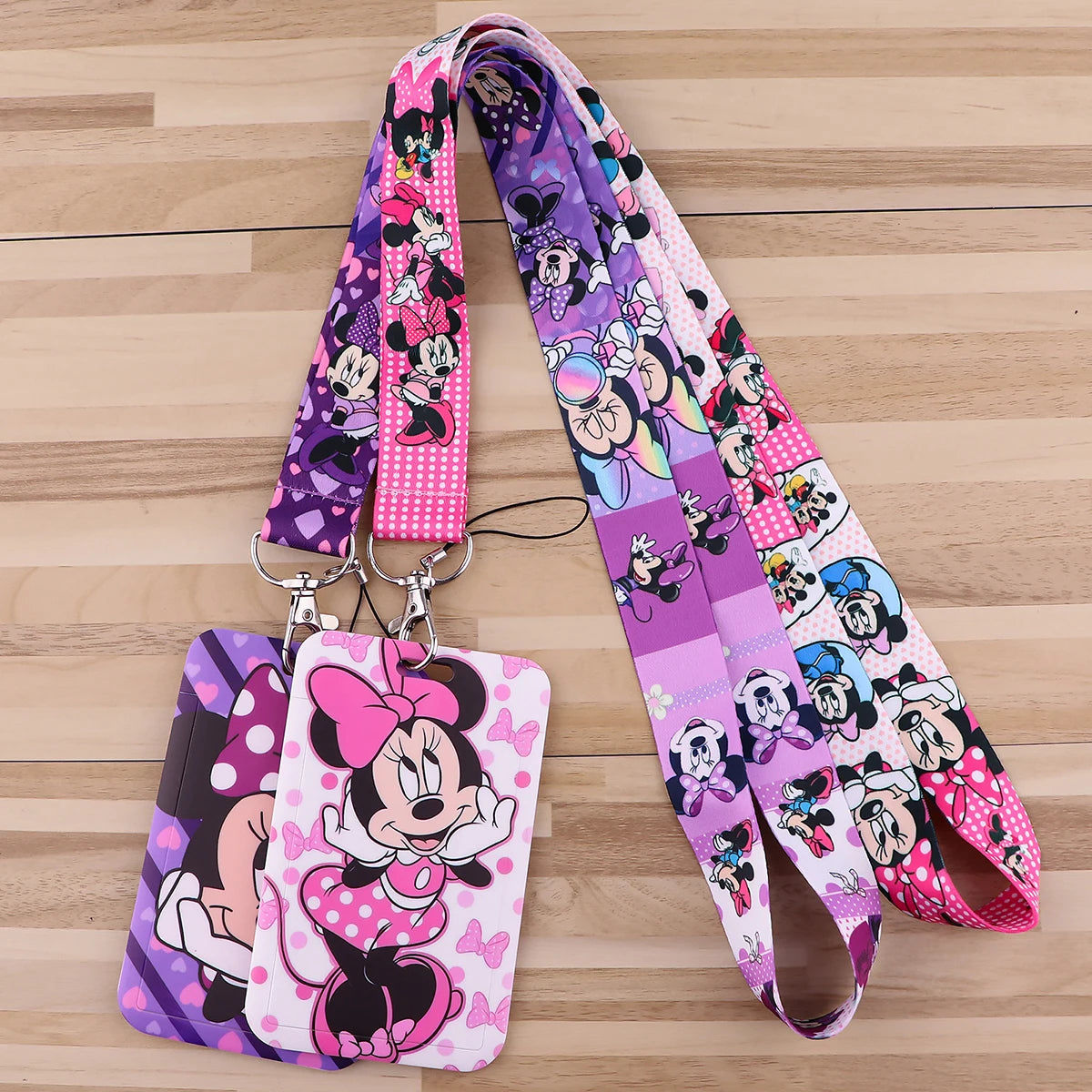 DISNEY Minnie Mouse Keychain Lanyard ID Badge Holder
