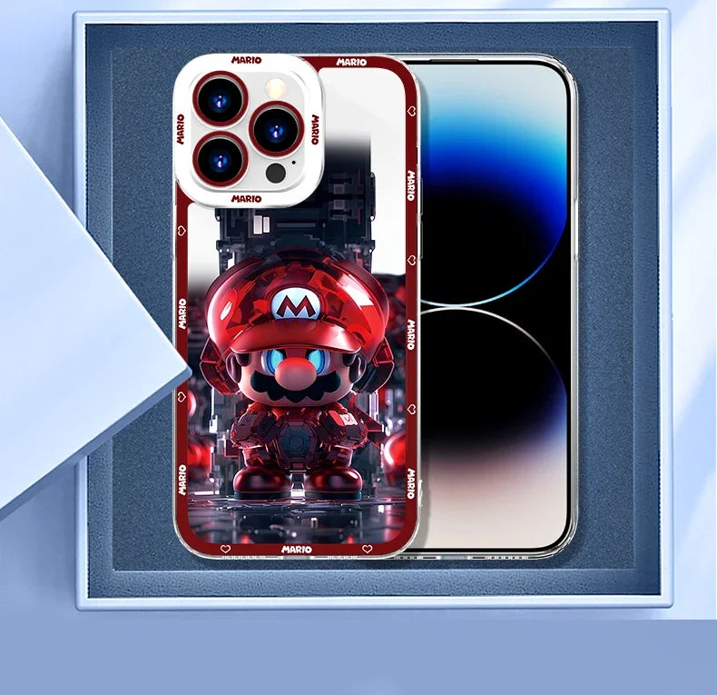 Super M-Marios Bros Clear Case for Samsung Galaxy S23 S22 Ultra S21 S20 FE S10 Plus Note 20 10 9 A32 A52S A52 A72 Silicone Cover