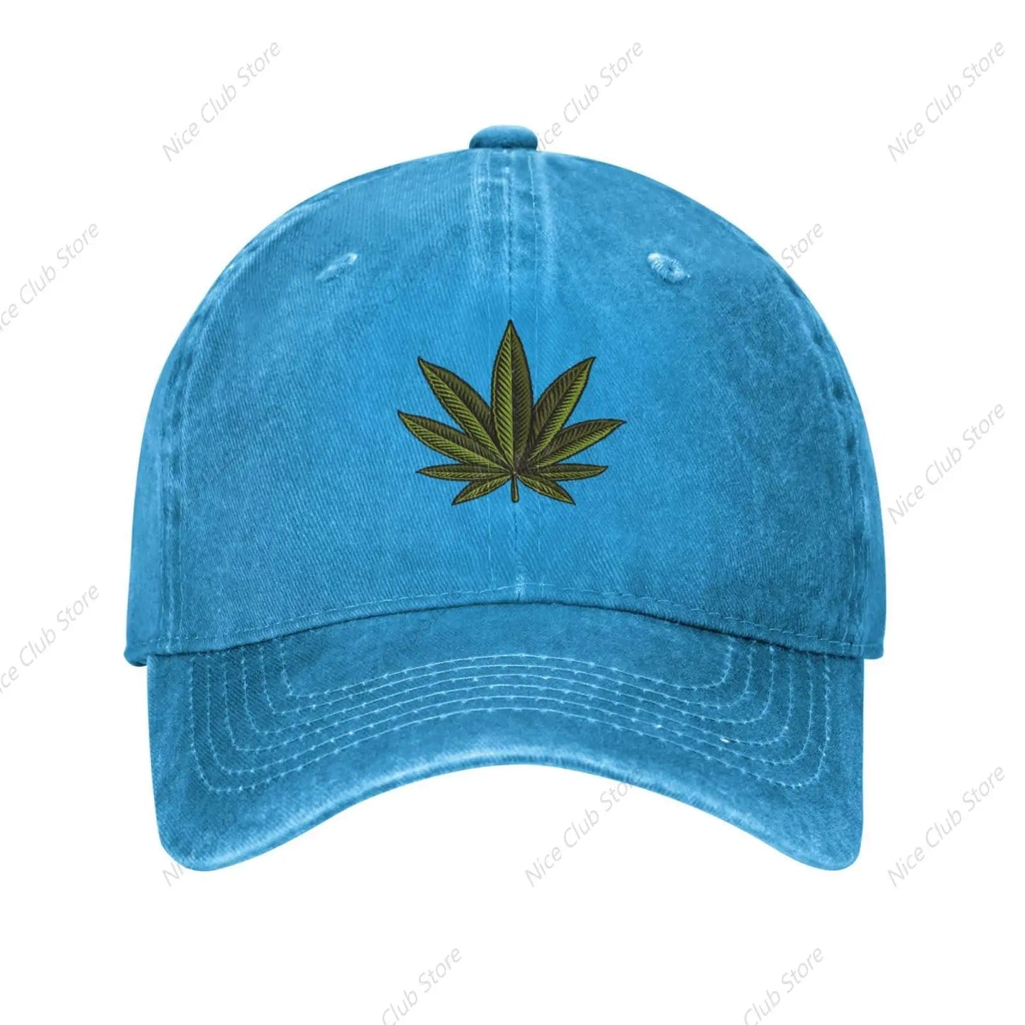 420 Cannabis Leaf Baseball Cap for Men Women Adjustable Washed Vintage Cotton