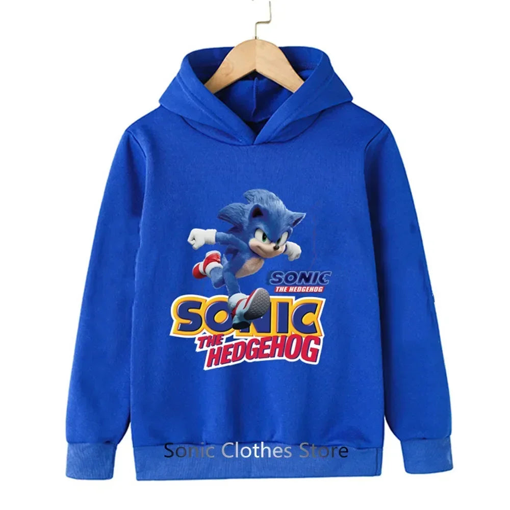 Sonic Hoodies Kids Cartoon Sonic Print.