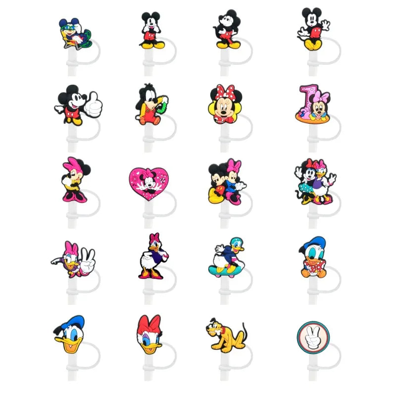 Disney Mickey Series Straw Cover Cap for Stanley Cup 10mm Silicone Straw Topper Compatible 30&40 Oz Tumbler with Handle Tips Lid
