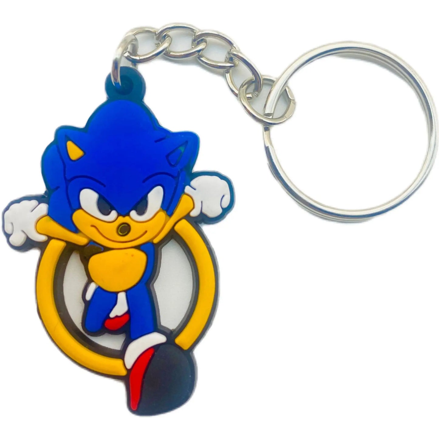 New Sonic The Hedgehog Key Chain Pendant Key Chain Hangings Pvc Japanese Anime Key Ring Schoolbag Decoration