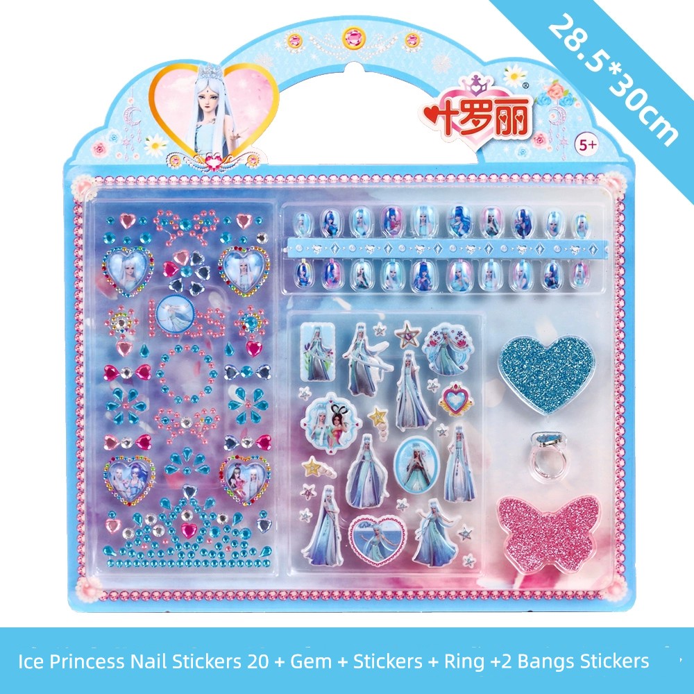 Ye Luoli Ice Princess Gem Girl Toy Nail Sticker