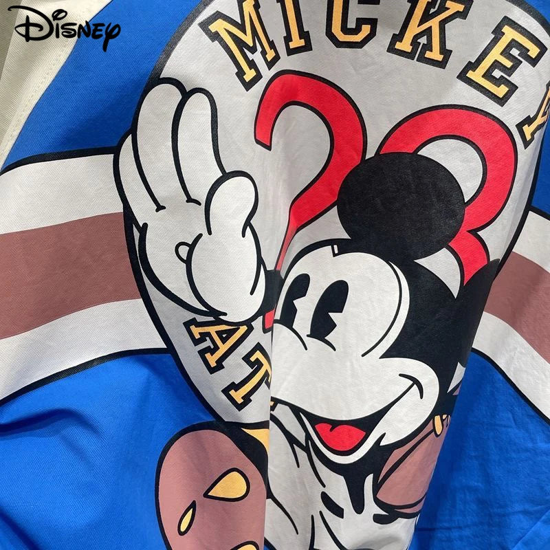 Disney 2022 New Arrival Top Fashion Autumn Cotton Loose Casual Cartoon Mickey Mouse Print Jacket Brand Clothing Zipper Coats