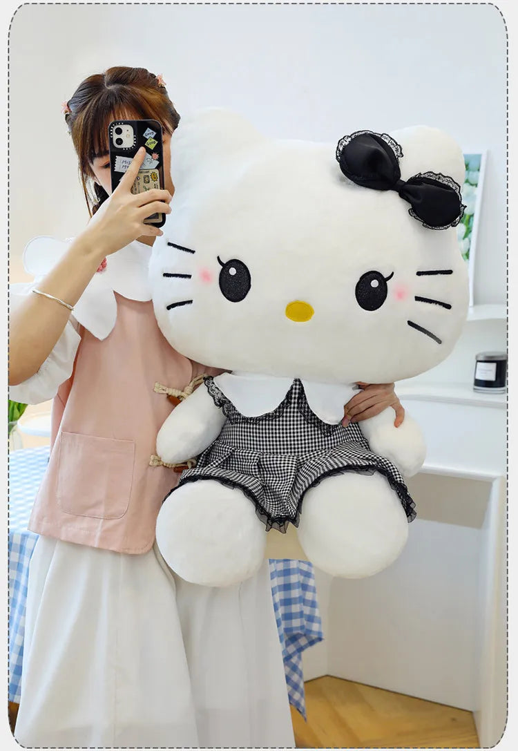 70cm Big Size Sanrio Hello Kitty Anime Plus Stuffed Doll Cartoon Anime Character Cute Throw Pillow As A Holiday Gift for Friends
