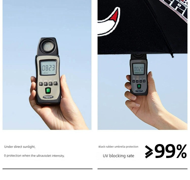 Umbrella Automatic Boys Rain Dual-Use Female Foldable Sun Umbrella Sun Protection UV Protection Student NBA