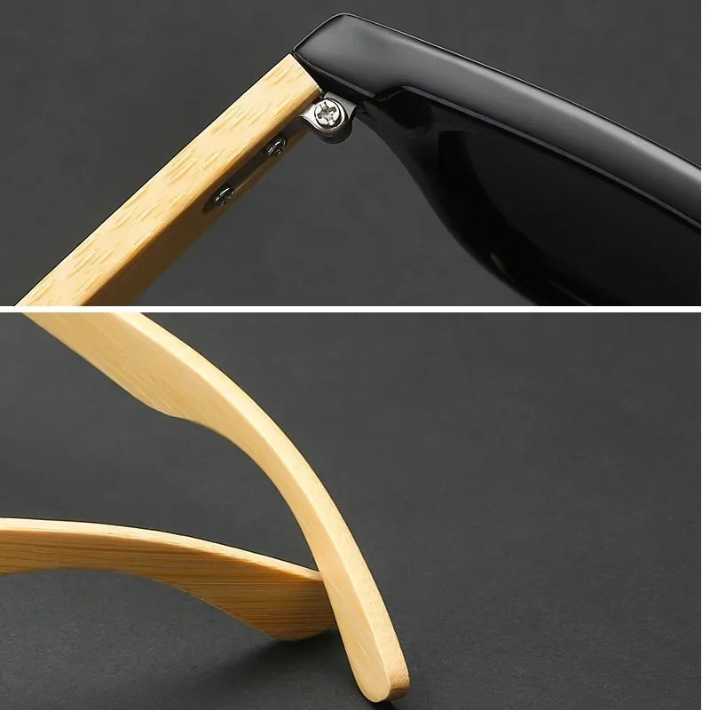 Men's Ultraviolet Sunglasses Classic Driving Riding UV400 Sports Sun Glasses Eyewear Wooden Bamboo Eyeglasses