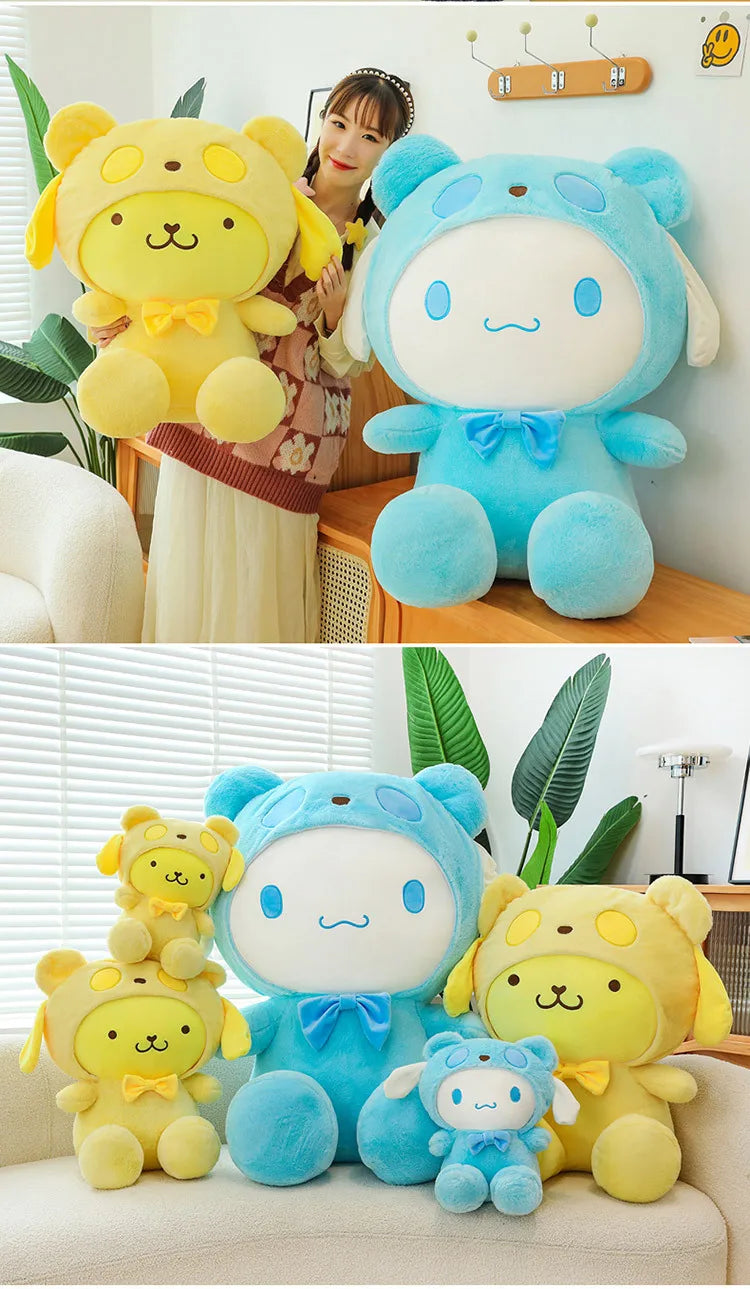 35/45cm Cute Cinnamoroll Toys Pudding Dog Plush Doll Gives Friend and Child Birthday Gift Pillow for Kids